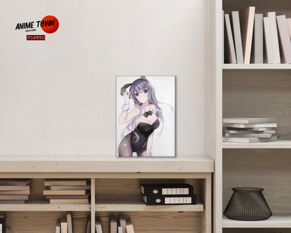 Anime Town Creations Metal Poster Bunny Girl Senpai Please Don't Forget Me 5" x 7" Home Goods - Anime Rascal Does Not Dream of Bunny Girl Senpai Metal Poster