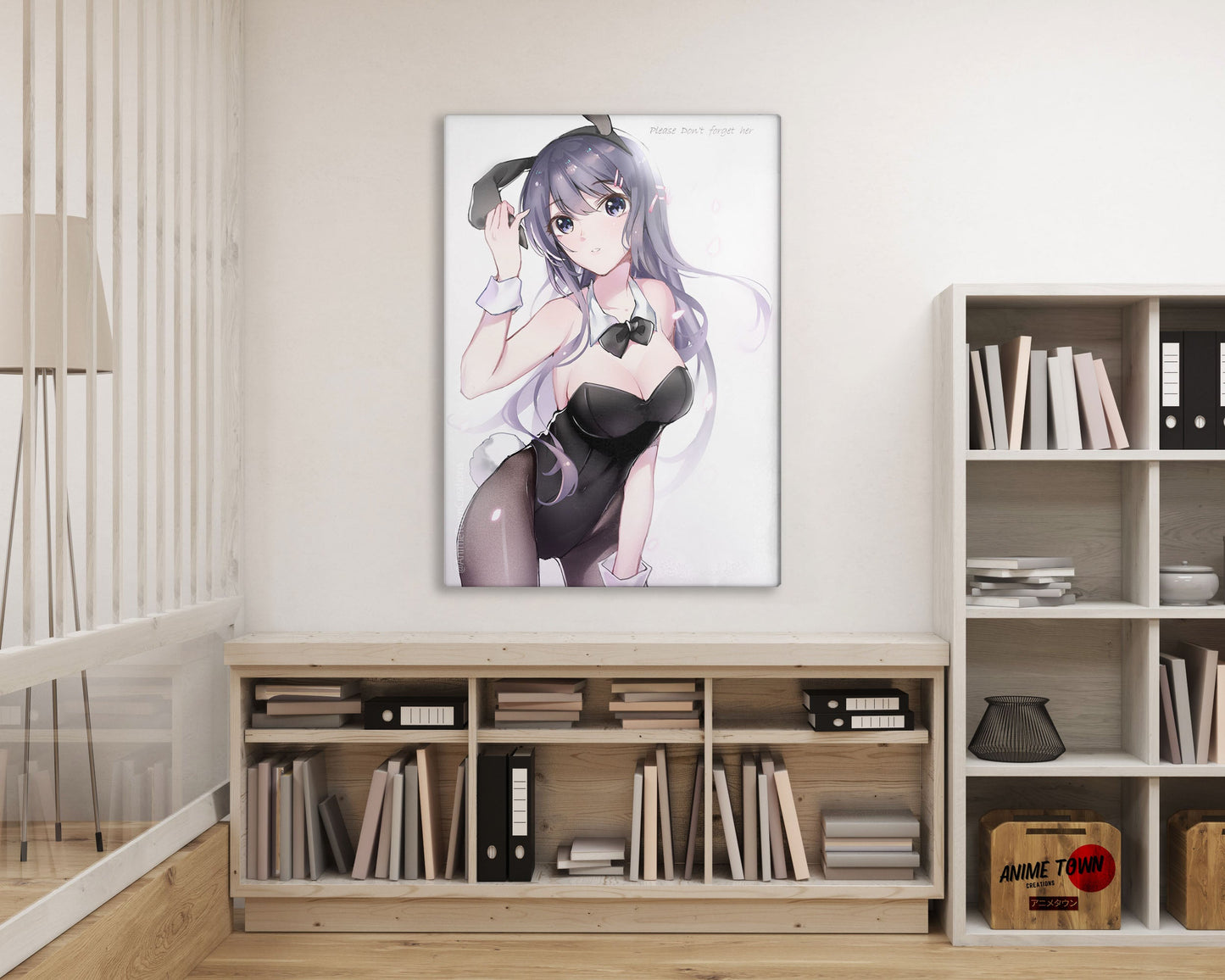 Anime Town Creations Metal Poster Bunny Girl Senpai Please Don't Forget Me 16" x 24" Home Goods - Anime Rascal Does Not Dream of Bunny Girl Senpai Metal Poster