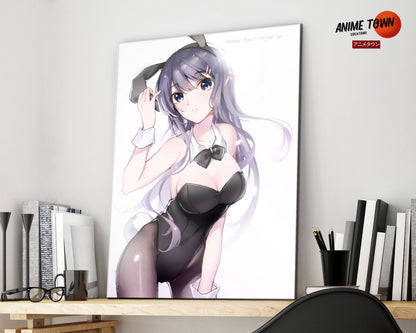 Anime Town Creations Metal Poster Bunny Girl Senpai Please Don't Forget Me 16" x 24" Home Goods - Anime Rascal Does Not Dream of Bunny Girl Senpai Metal Poster