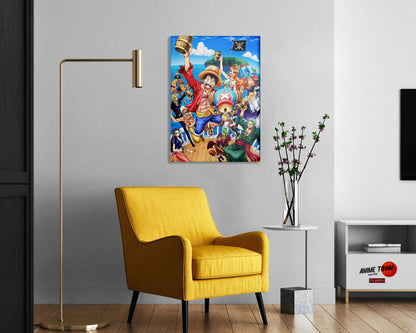 Anime Town Creations Metal Poster One Piece Strawhat Pirates 24" x 36" Home Goods - Anime One piece Metal Poster