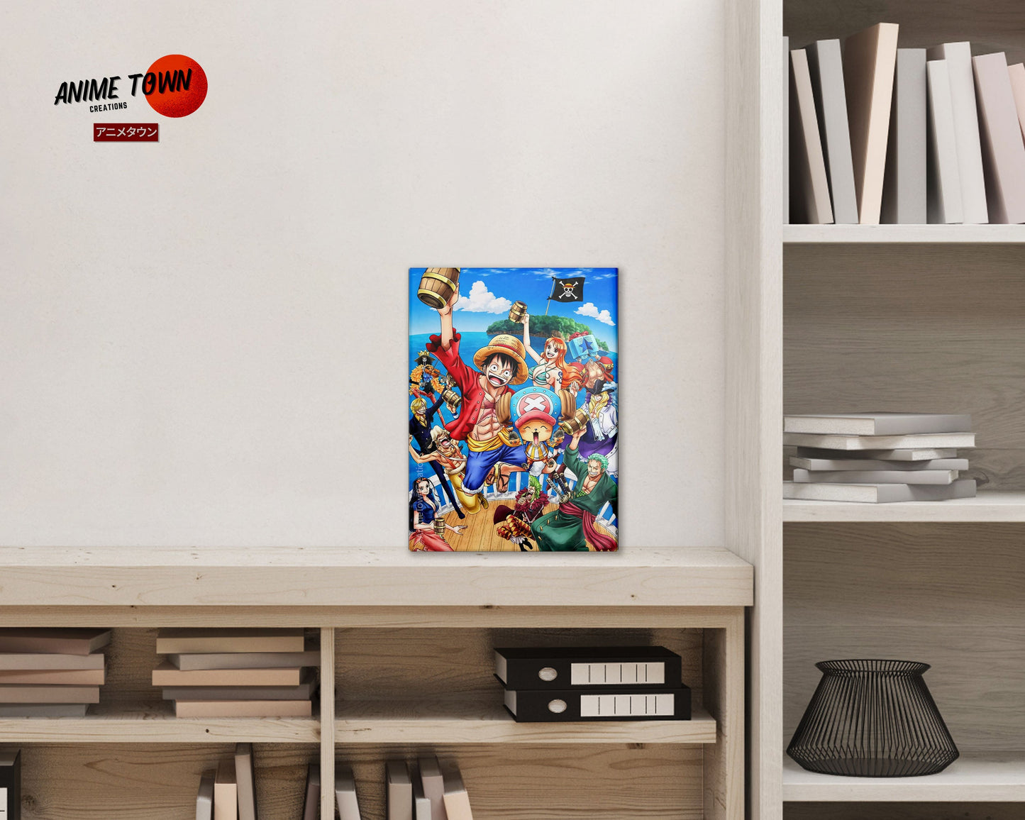 Anime Town Creations Metal Poster One Piece Strawhat Pirates 5" x 7" Home Goods - Anime One piece Metal Poster