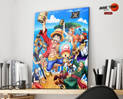 Anime Town Creations Metal Poster One Piece Strawhat Pirates 16" x 24" Home Goods - Anime One piece Metal Poster