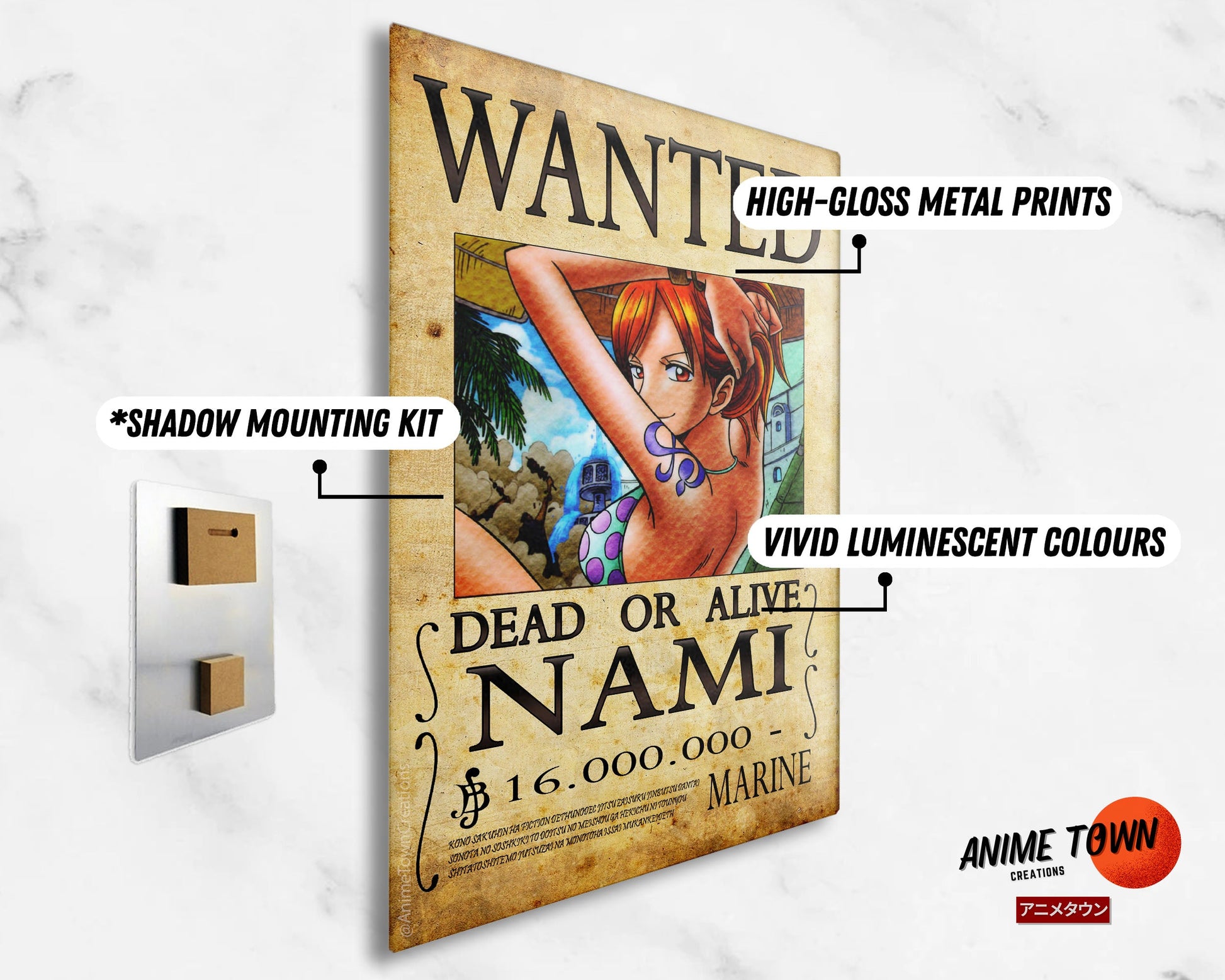 SHANKS bounty wanted poster one piece Jigsaw Puzzle by Shiro Vexel