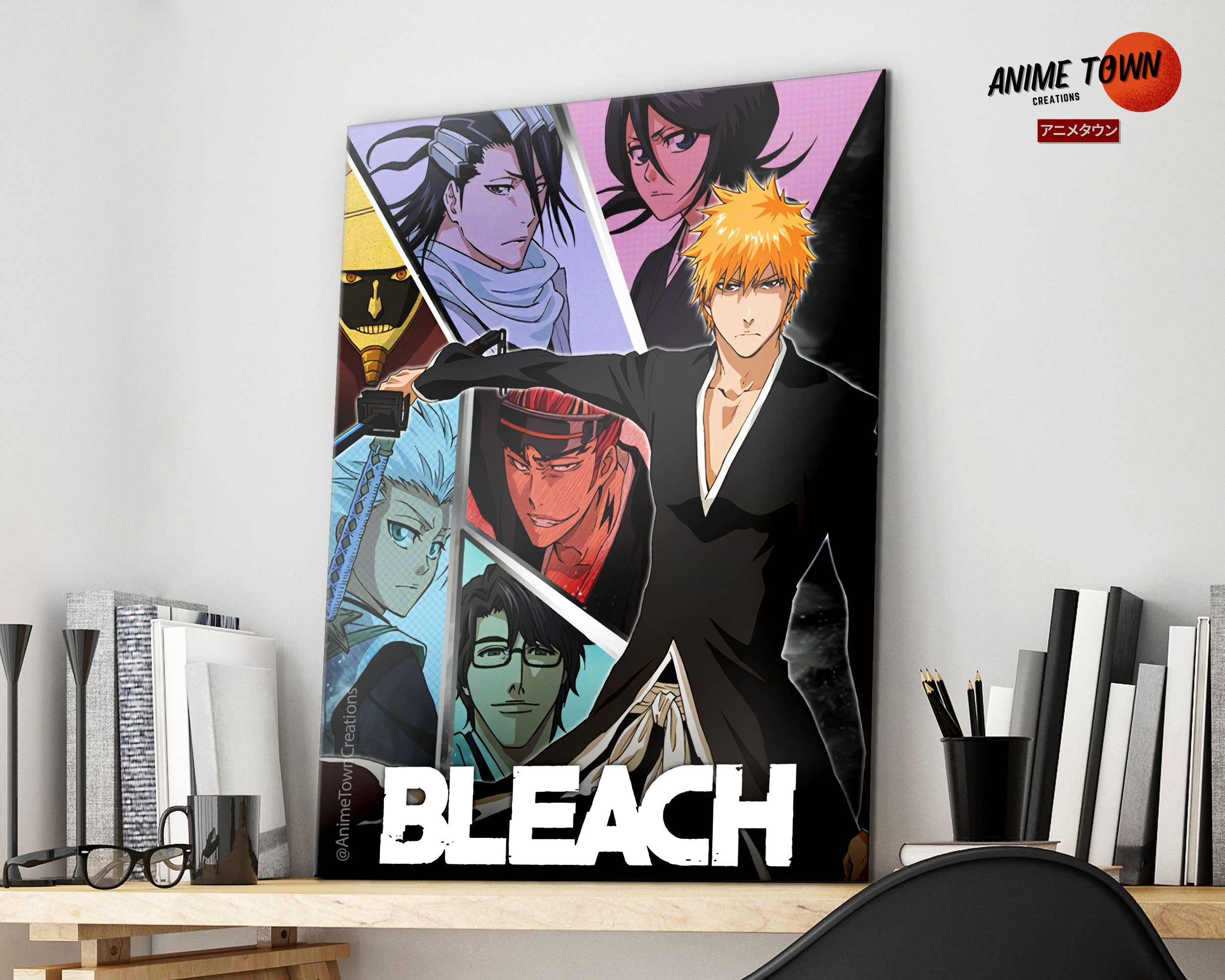 Bleach Minimalist Metal Poster Metal Poster – Anime Town Creations