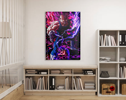 Anime Town Creations Metal Poster Dragon Ball Vegeta Ultra Ego 11" x 17" Home Goods - Anime Dragon Ball Metal Poster