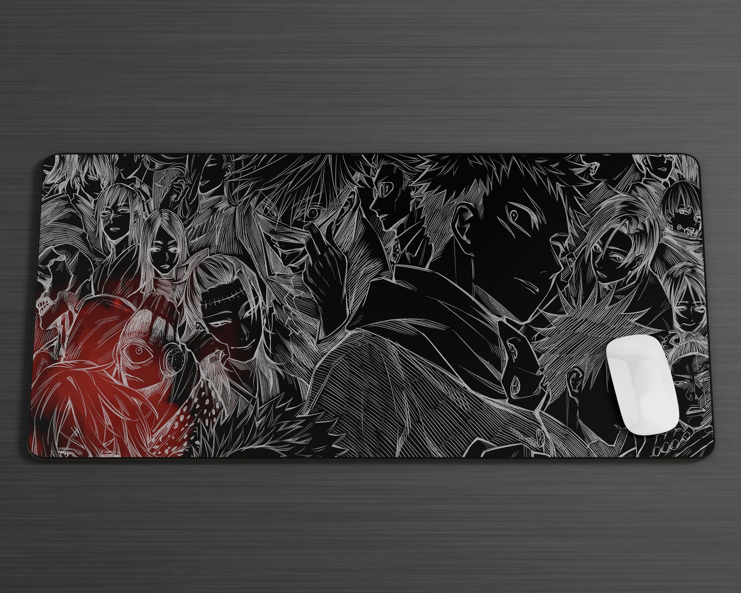 Anime Town Creations Mouse Pad Jujutsu Kaisen Black & White Gaming Mouse Pad Accessories - Anime Jujutsu Kaisen Gaming Mouse Pad