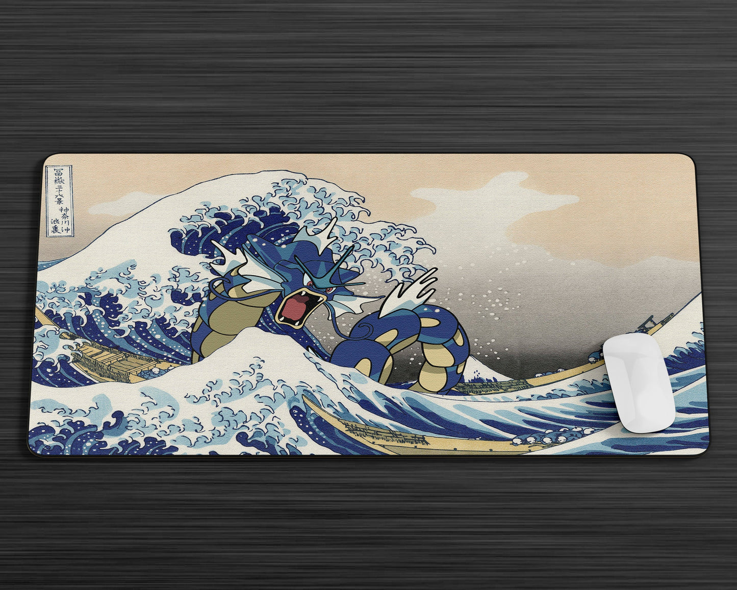 Anime Town Creations Mouse Pad Gyarados Great Wave Off Kanagawa Gaming Mouse Pad Accessories - Anime Pokemon Gaming Mouse Pad