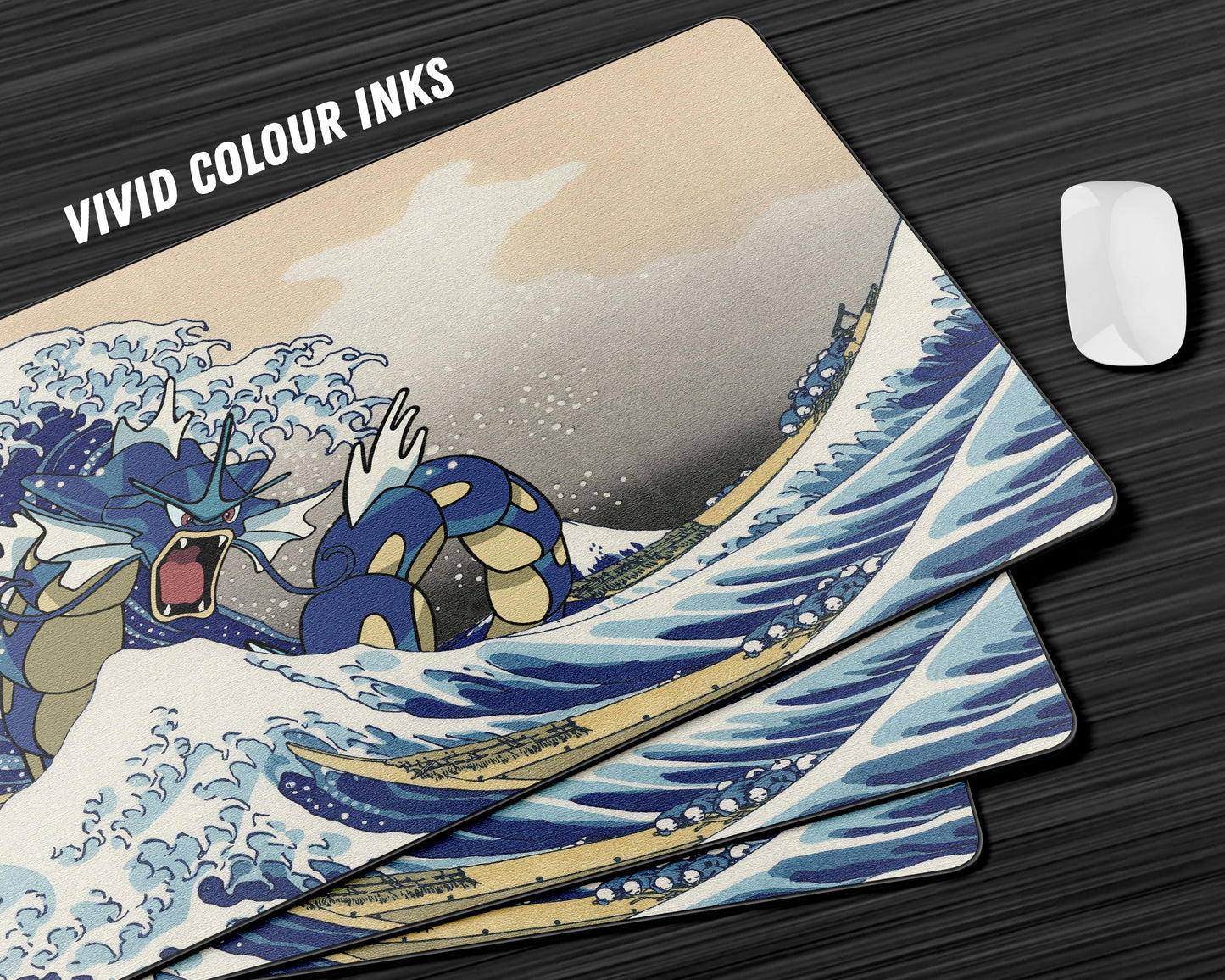 Anime Town Creations Mouse Pad Gyarados Great Wave Off Kanagawa Gaming Mouse Pad Accessories - Anime Pokemon Gaming Mouse Pad