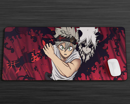 Anime Town Creations Mouse Pad Black Clover Asta Red Gaming Mouse Pad Accessories - Anime Black Clover Gaming Mouse Pad