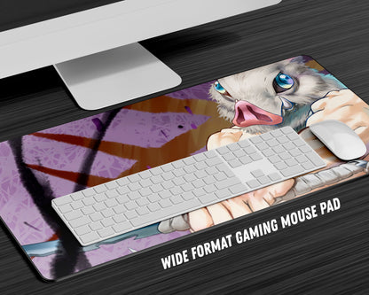 Anime Town Creations Mouse Pad Demon Slayer Inosuke Gaming Mouse Pad Accessories - Anime Demon Slayer Gaming Mouse Pad