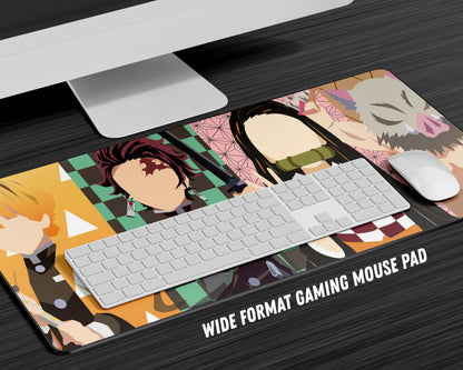 Anime Town Creations Mouse Pad Demon Slayer Minimalist Gang Gaming Mouse Pad Accessories - Anime Demon Slayer Gaming Mouse Pad