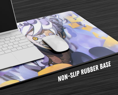 Anime Town Creations Mouse Pad One Piece Luffy Gear 5 White Gaming Mouse Pad Accessories - Anime One Piece Gaming Mouse Pad