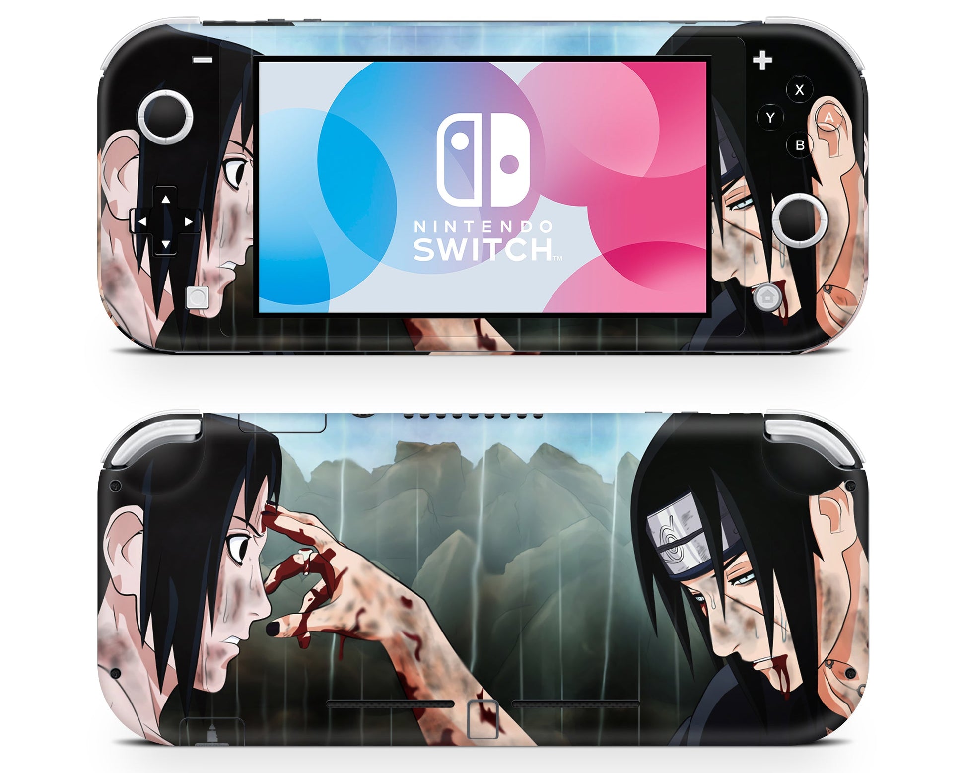 Anime Town Creations Nintendo Switch Lite Uchiha Brothers Forehead Poke Vinyl only Skins - Anime Naruto Switch Lite Skin