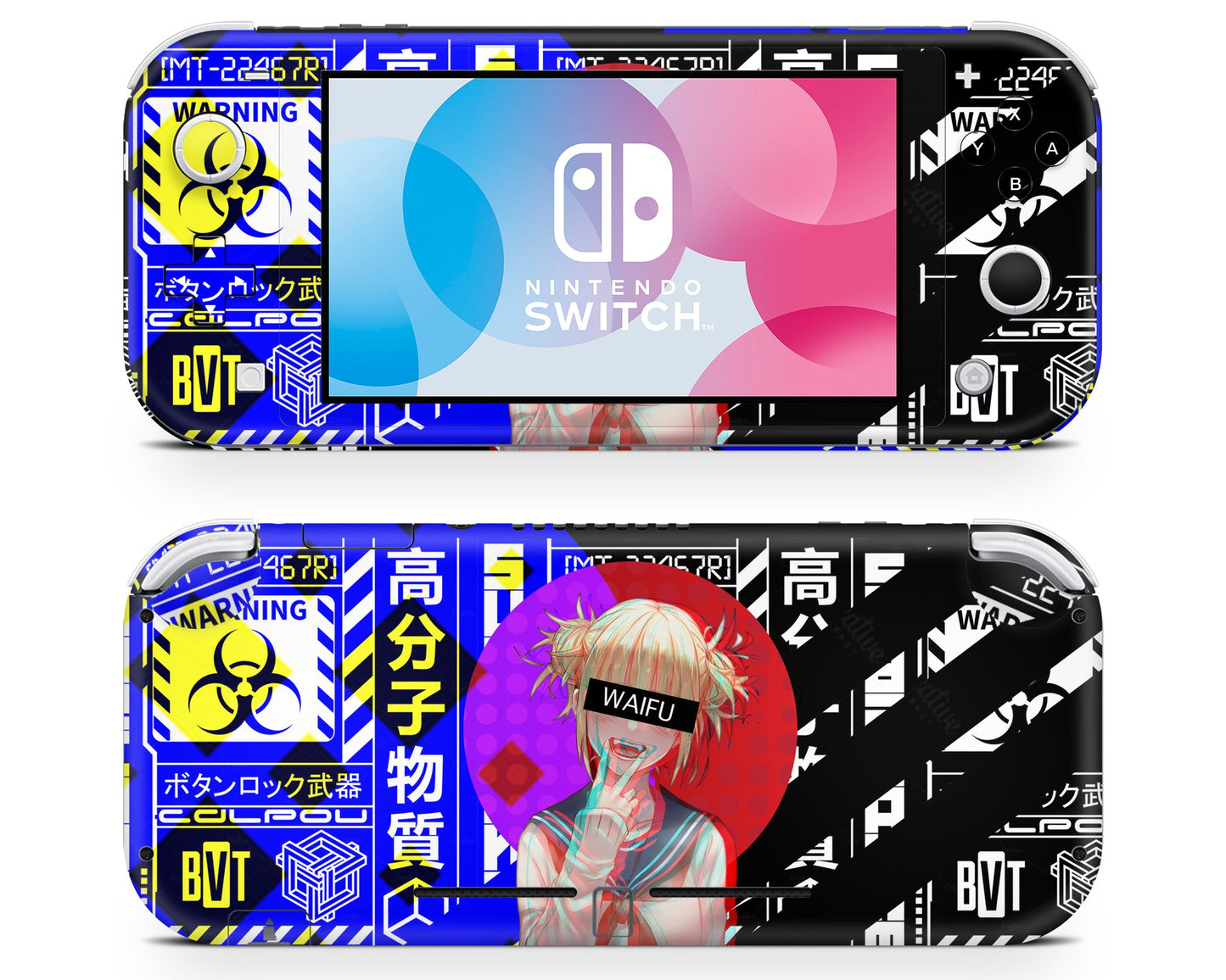 Anime Town Creations Nintendo Switch Lite Himiko Toga Waifu Glitch Vinyl only Skins - Anime My Hero Academia Switch Lite Skin