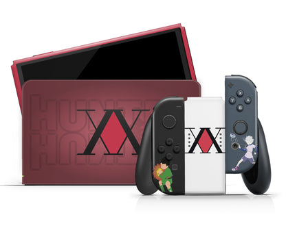 Anime Town Creations Nintendo Switch OLED Hunter x Hunter Minimalist Vinyl +Tempered Glass Skins - Anime Hunter x Hunter Switch OLED Skin