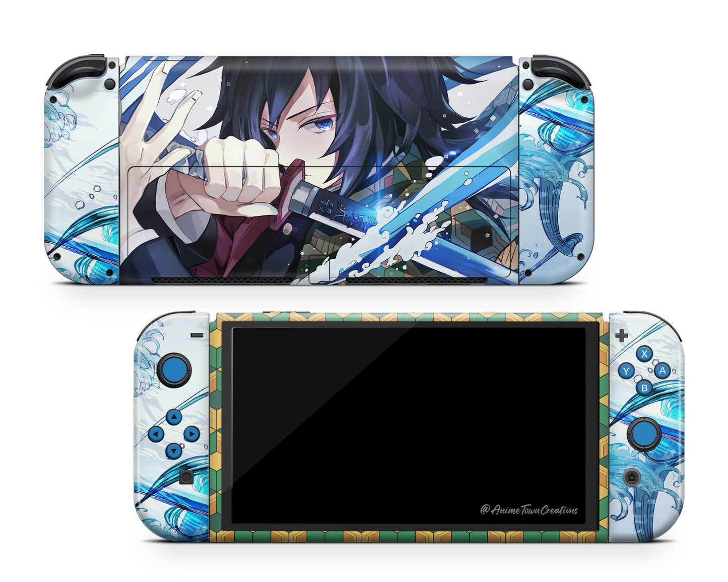 Demon Slayer Giyu Tomioka Switch OLED Skin