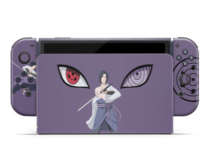 Sasuke Rinnegan Sharingan Minimalist Switch OLED Skin