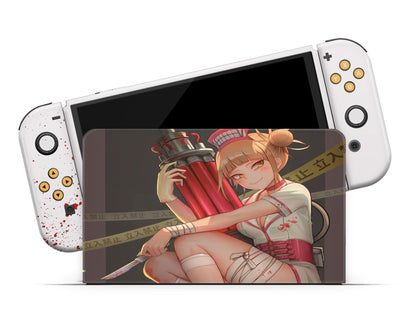 Anime Town Creations Nintendo Switch OLED My Hero Academia Himiko Toga Vinyl only Skins - Anime My Hero Academia Switch OLED Skin