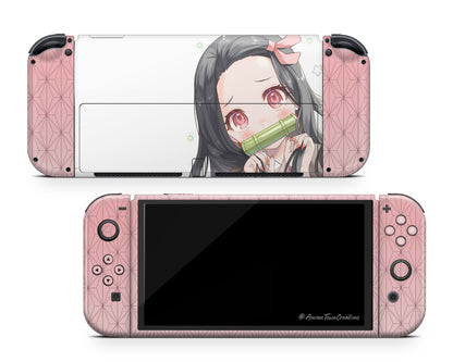 Demon Slayer Kawaii Nezuko Switch OLED Skin