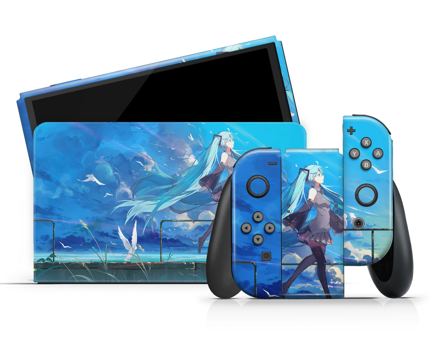 Hatsune Miku Nintendo Switch OLED Switch OLED Skin â Anime Town Creations