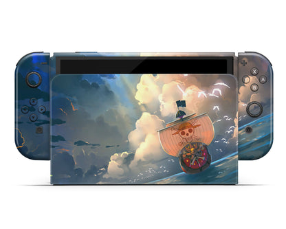 Anime Town Creations Nintendo Switch OLED One Piece A Thousand Sunny Vinyl only Skins - Anime One Piece Switch OLED Skin