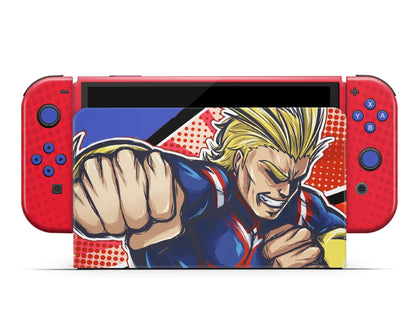 Anime Town Creations Nintendo Switch OLED My Hero Academia All Might Vinyl only Skins - Anime My Hero Academia Switch OLED Skin