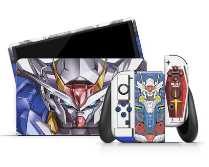 Anime Town Creations Nintendo Switch OLED Gundam Vinyl +Tempered Glass Skins - Anime Gundam Switch OLED Skin