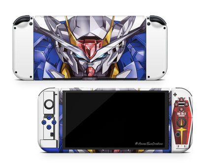 Anime Town Creations Nintendo Switch OLED Gundam Vinyl +Tempered Glass Skins - Anime Gundam Switch OLED Skin