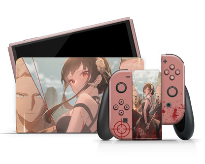 Anime Town Creations Nintendo Switch OLED Spy x Family Yor, Loid & Anya Vinyl +Tempered Glass Skins - Anime Spy x Family Switch OLED Skin