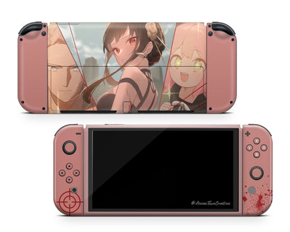 Anime Town Creations Nintendo Switch OLED Spy x Family Yor, Loid & Anya Vinyl +Tempered Glass Skins - Anime Spy x Family Switch OLED Skin