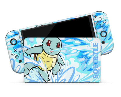 Anime Town Creations Nintendo Switch OLED Pokemon Squirtle Vinyl only Skins - Anime Pokemon Switch OLED Skin