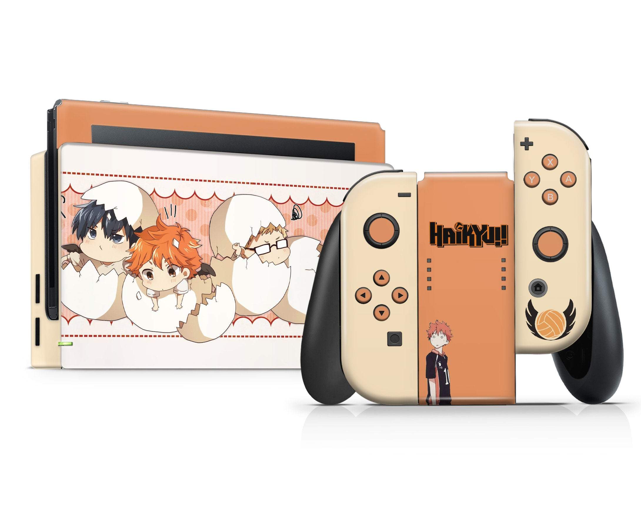 Haiykuu Cute Karasuno High Eggs Nintendo Switch Skin Sticker Vinyl