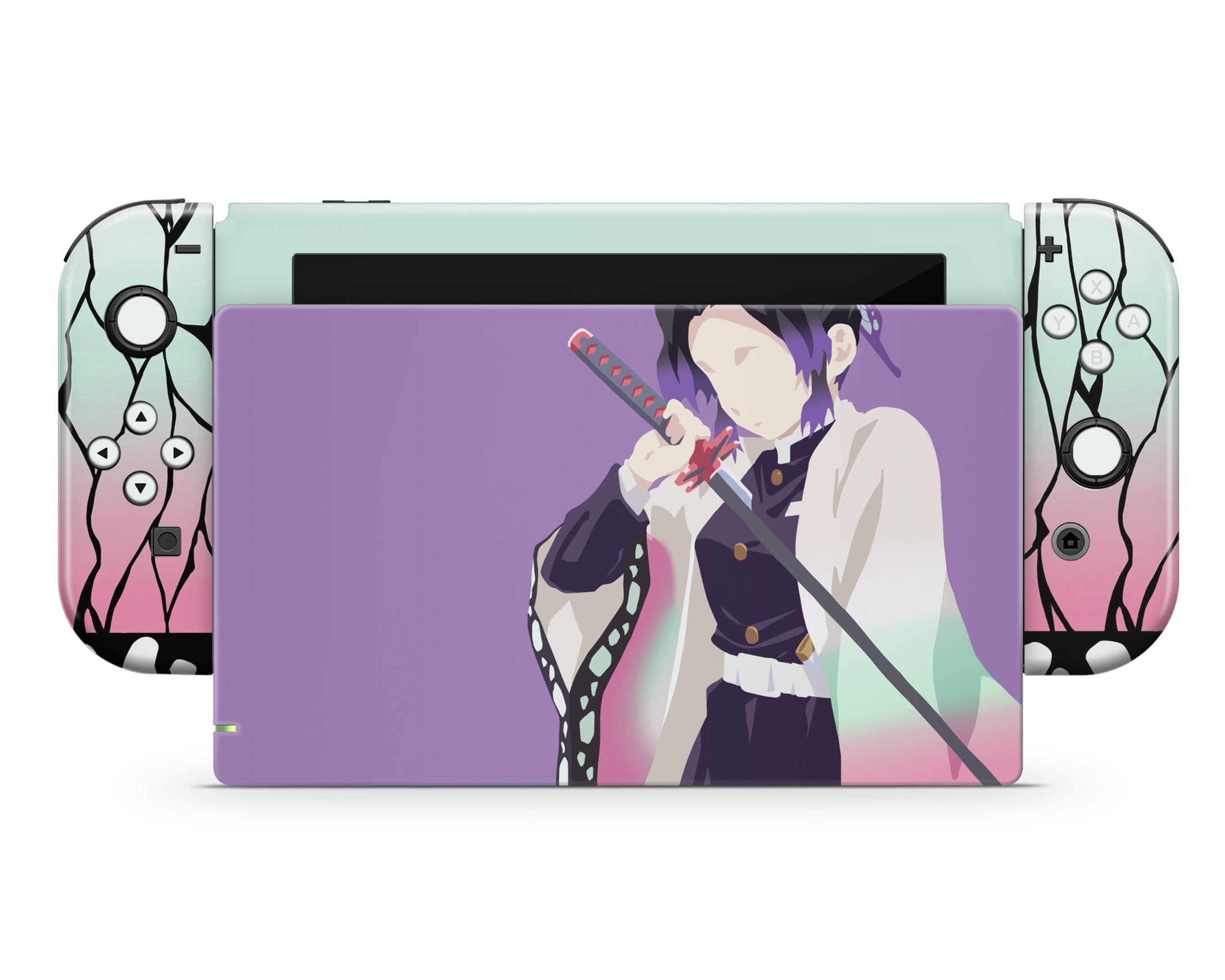 Demon Slayer Shinobu Minimalist Nintendo Switch Skin