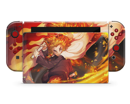 Nintendo Nintendo Switch Demon Slayer Kyojuro Rengoku Vinyl only Skins - Anime Demon Slayer Skin