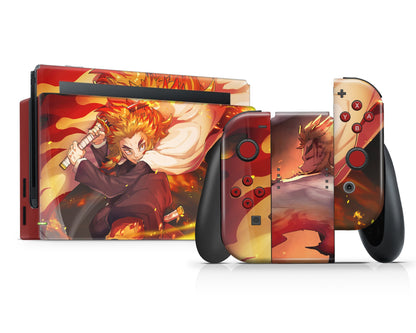 Nintendo Nintendo Switch Demon Slayer Kyojuro Rengoku Vinyl only Skins - Anime Demon Slayer Skin