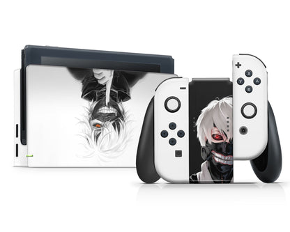 Tokyo Ghoul Ken Kaneki White Nintendo Switch Skin