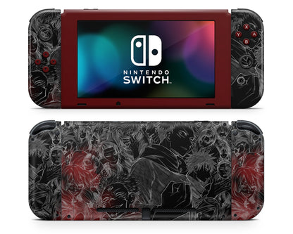 Anime Town Creations Nintendo Switch Jujutsu Kaisen Black and White Vinyl only Skins - Anime Jujutsu Kaisen Switch Skin