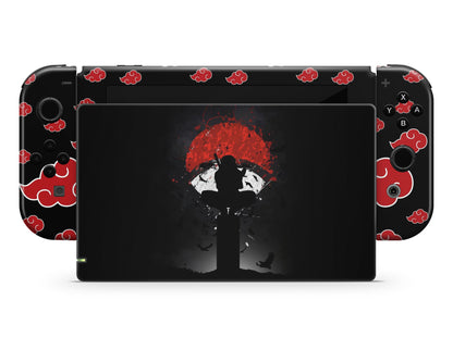 Anime Town Creations Nintendo Switch Uchiha Itachi Akatsuki Vinyl only Skins - Anime Naruto Switch Skin