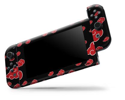 Anime Town Creations Nintendo Switch Uchiha Itachi Akatsuki Vinyl +Tempered Glass Skins - Anime Naruto Switch Skin