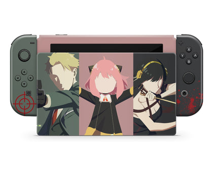 Anime Town Creations Nintendo Switch Spy x Family Yor, Loid & Anya Vinyl only Skins - Anime Spy x Family Switch Skin