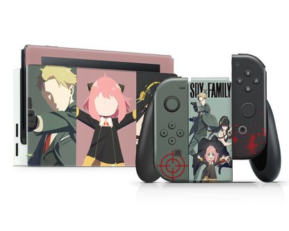 Anime Town Creations Nintendo Switch Spy x Family Yor, Loid & Anya Vinyl +Tempered Glass Skins - Anime Spy x Family Switch Skin