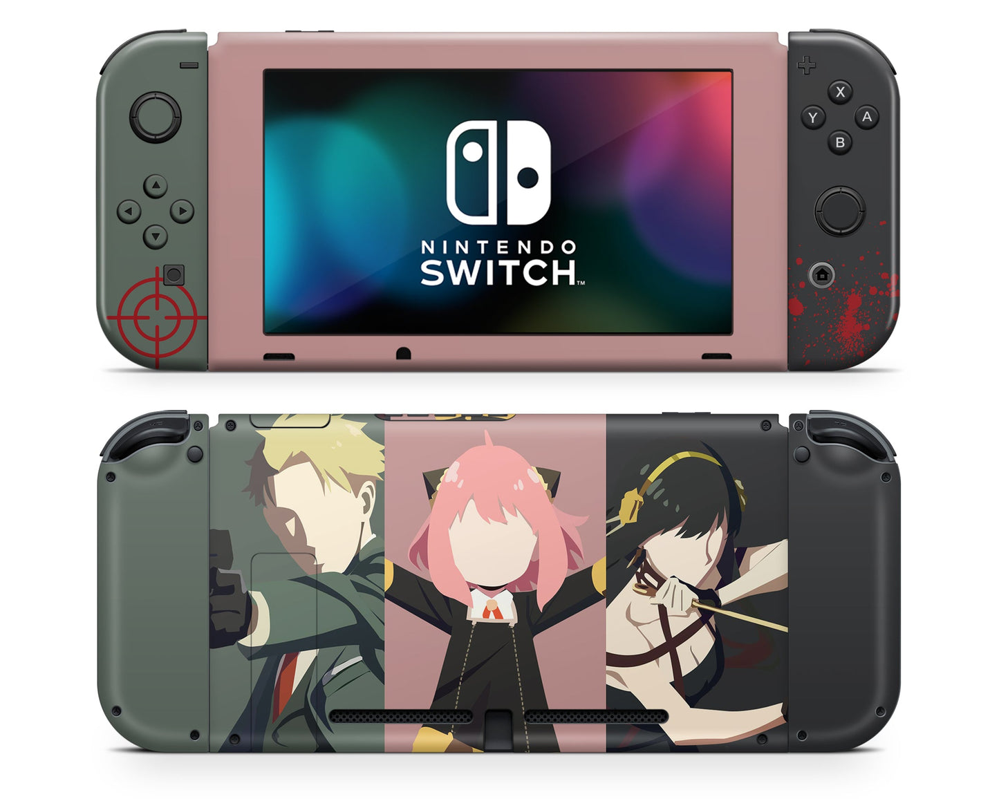 Anime Town Creations Nintendo Switch Spy x Family Yor, Loid & Anya Vinyl only Skins - Anime Spy x Family Switch Skin