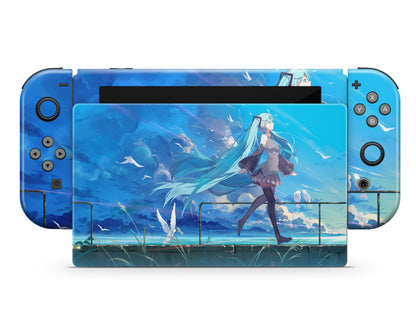 Anime Town Creations Nintendo Switch Hatsune Miku Vinyl only Skins - Anime Hatsune Miku Switch Skin