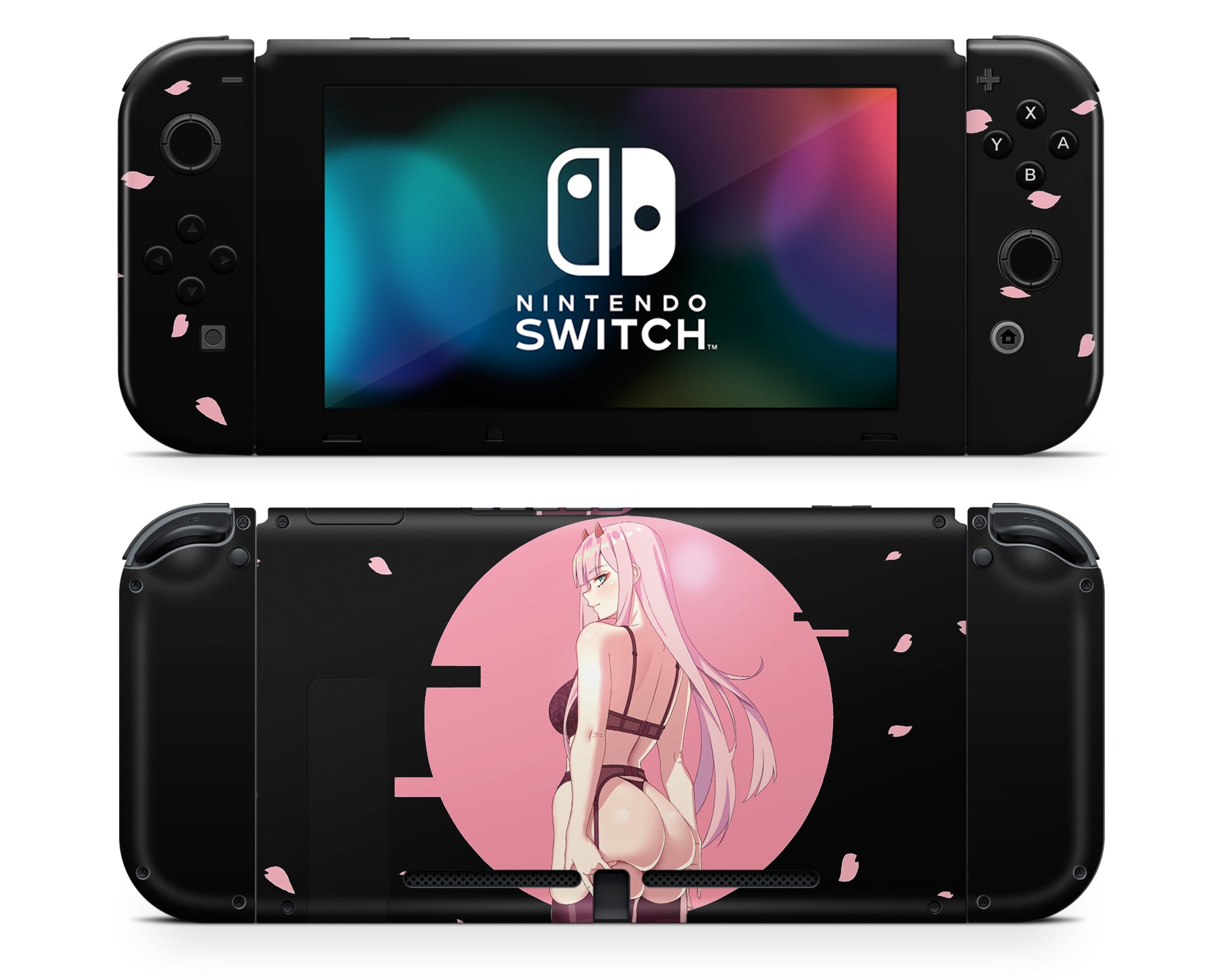 Zero Two Hot Pink Nintendo Switch Switch Skin – Anime Town Creations