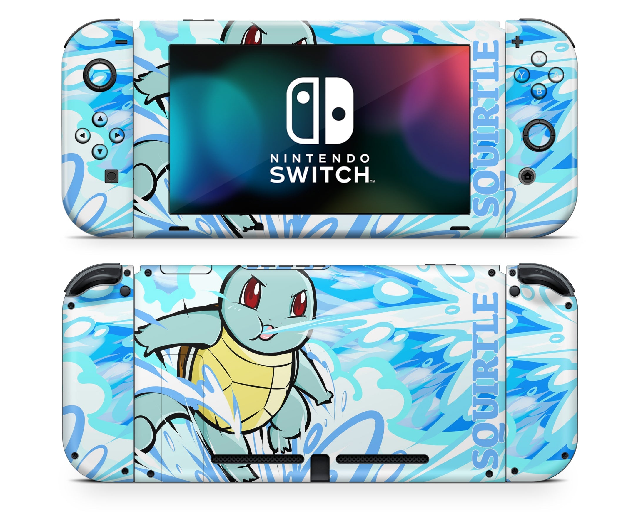 Teal Nintendo Switch Lite with Rick & hot Morty skin