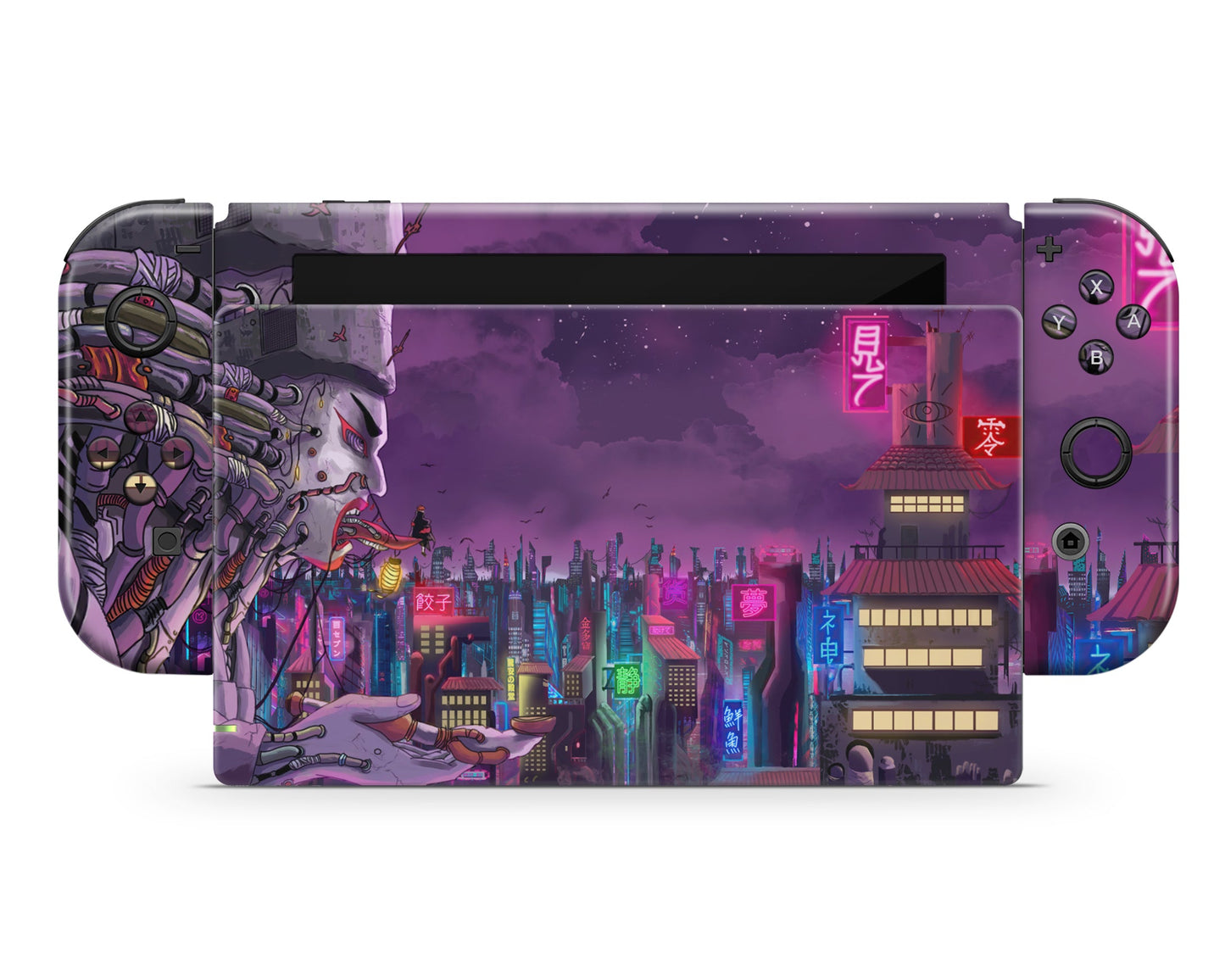 Anime Town Creations Nintendo Switch Akatsuki Village Vinyl only Skins - Anime Naruto Switch Skin