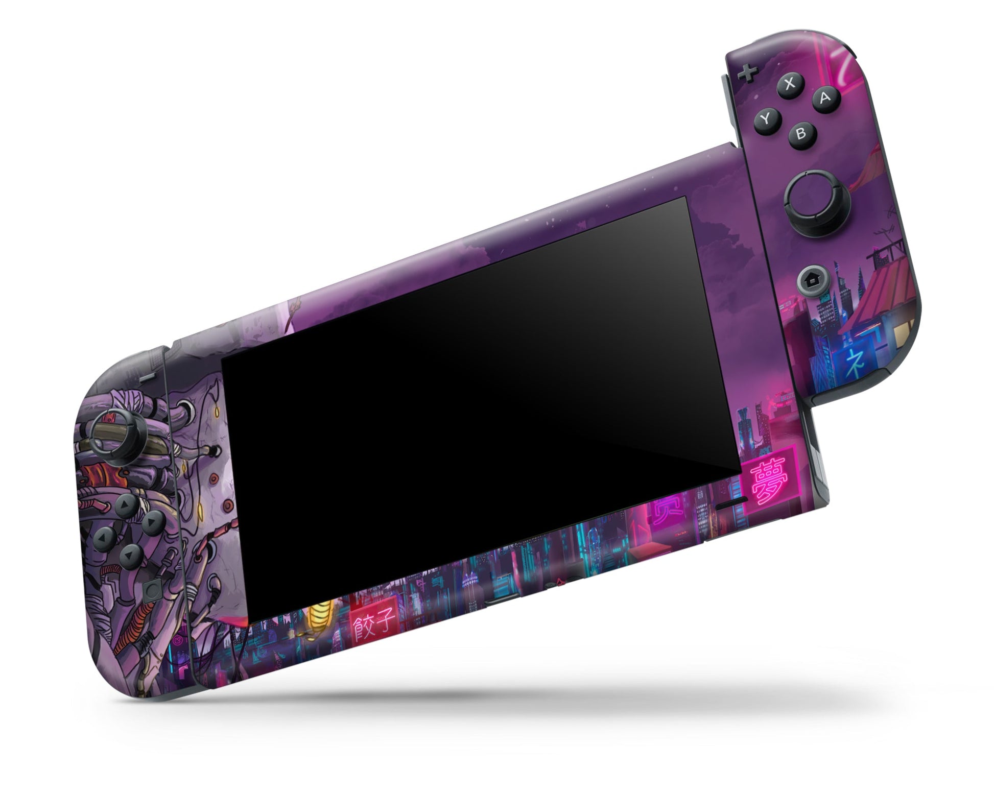 Anime Town Creations Nintendo Switch Akatsuki Village Vinyl +Tempered Glass Skins - Anime Naruto Switch Skin