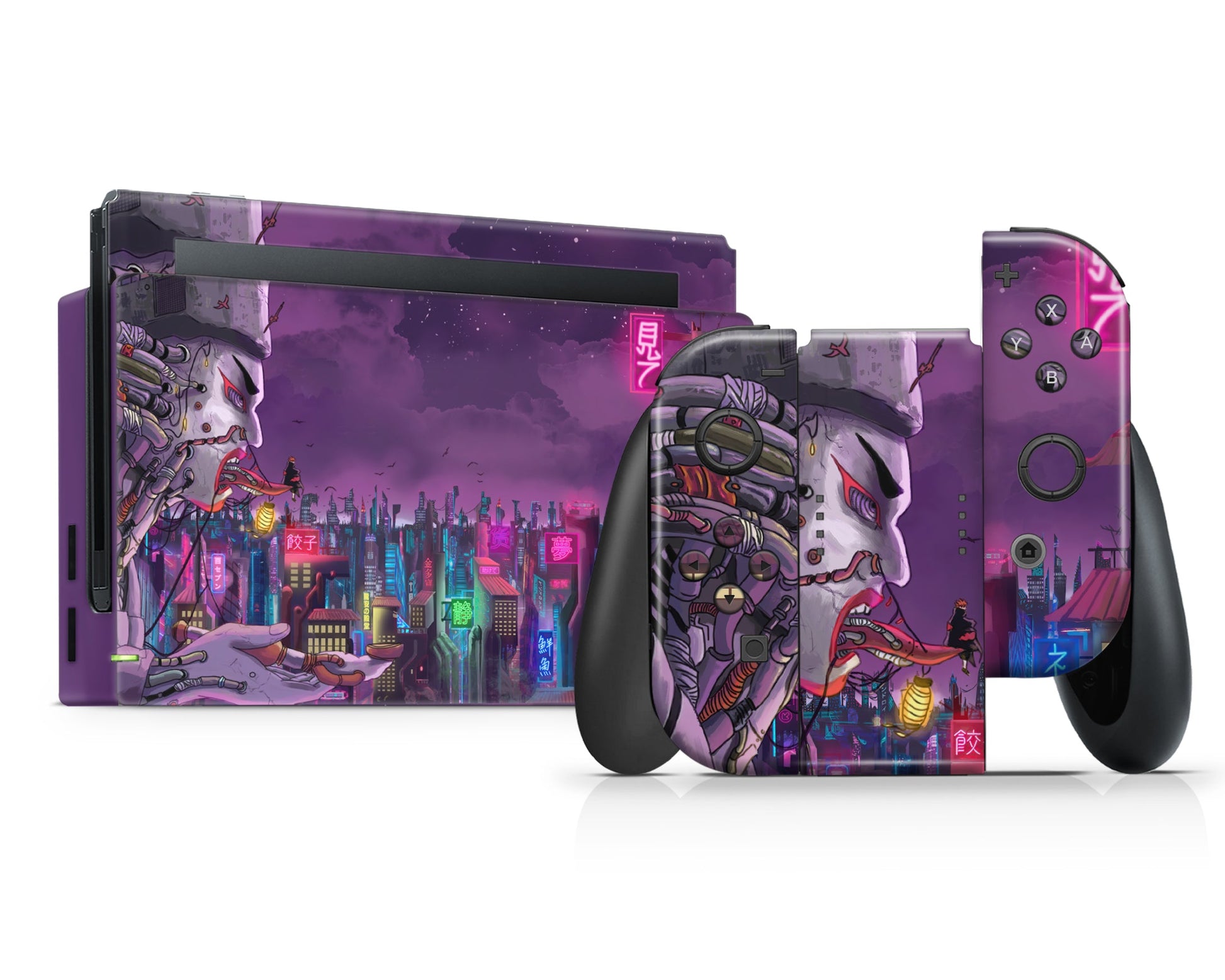 Anime Town Creations Nintendo Switch Akatsuki Village Vinyl only Skins - Anime Naruto Switch Skin