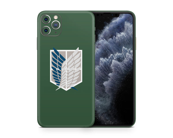 Attack on Titan Survey Corps Green Minimalistic iPhone iPhone Skin – Anime  Town Creations