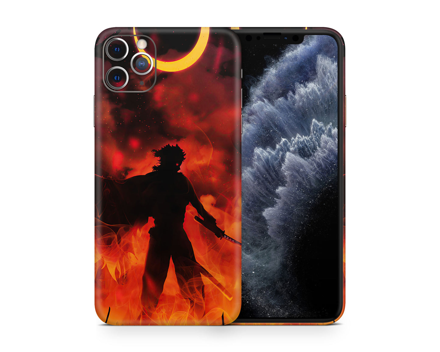 Anime Town Creations iPhone Demon Slayer Rengoku Kyojuro Moonlight iPhone 15 Pro Max Skins - Anime Demon Slayer iPhone Skin